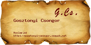 Gosztonyi Csongor névjegykártya