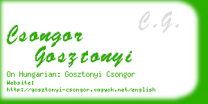 csongor gosztonyi business card